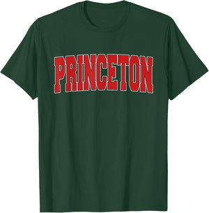 PRINCETON NJ NEW JERSEY Varsity Style USA Vintage Sports T-Shirt - T-Shirt | Forest