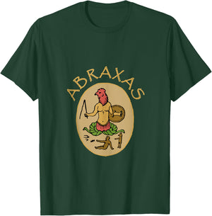 Abraxas Gnostic God Talisman Gnostic Color Graphic T-Shirt - T-Shirt | Forest