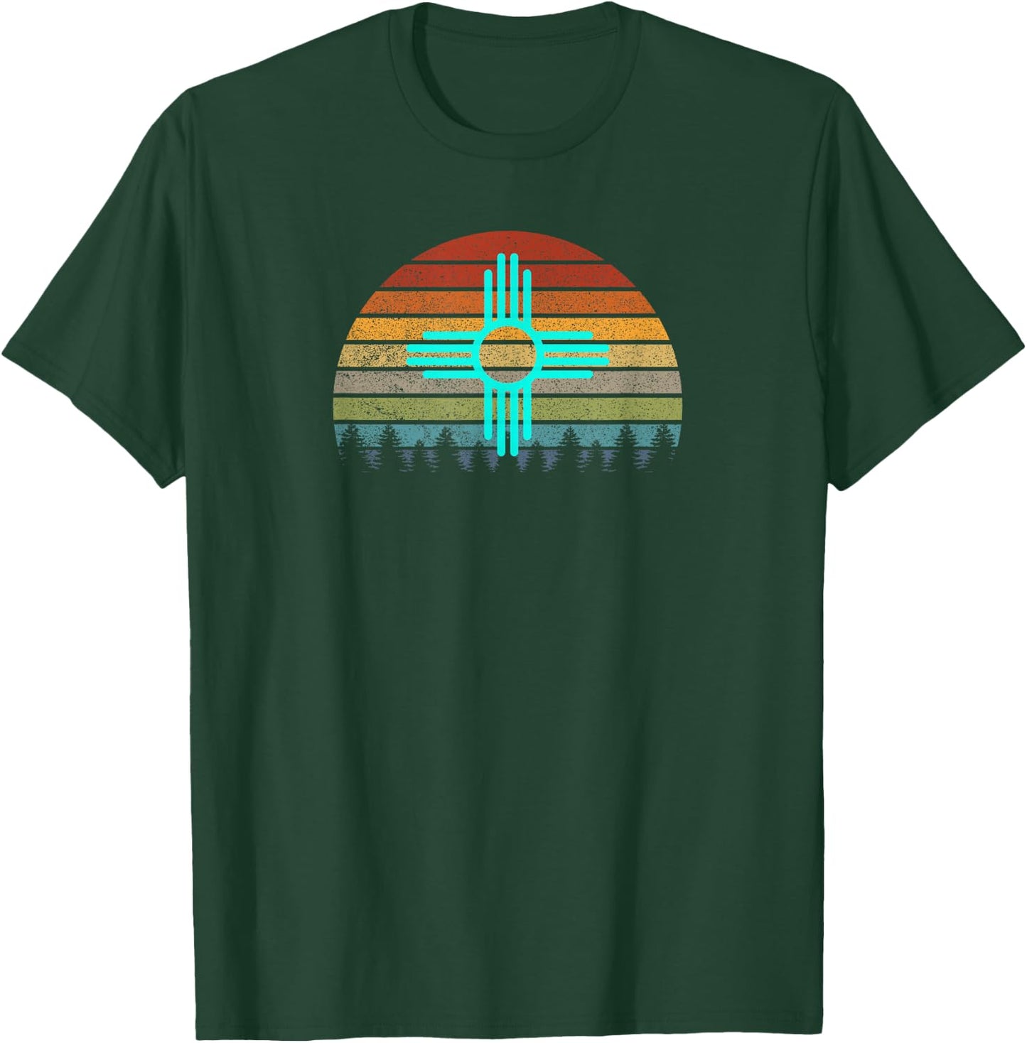 Zia Shirt Women Men New Mexico Gift Vintage Retro Zia Symbol T-Shirt - T-Shirt | Forest