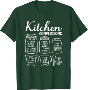 Kitchen Conversion Chart Volume - Funny Cooking T-Shirt - T-Shirt | Forest