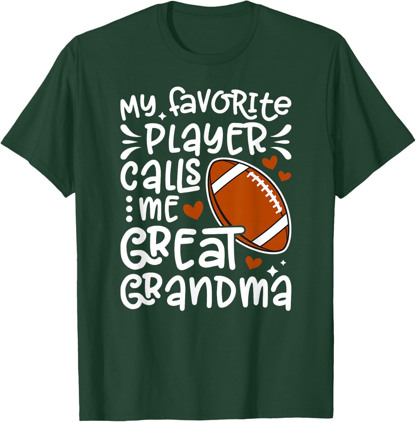 Football Great Grandma Proud Football Player Great Grandma T-Shirt - T-Shirt | Forest
