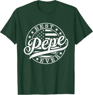 Best Pepe Ever American US Flag Funny Grandpa Father's Day T-Shirt - T-Shirt | Forest