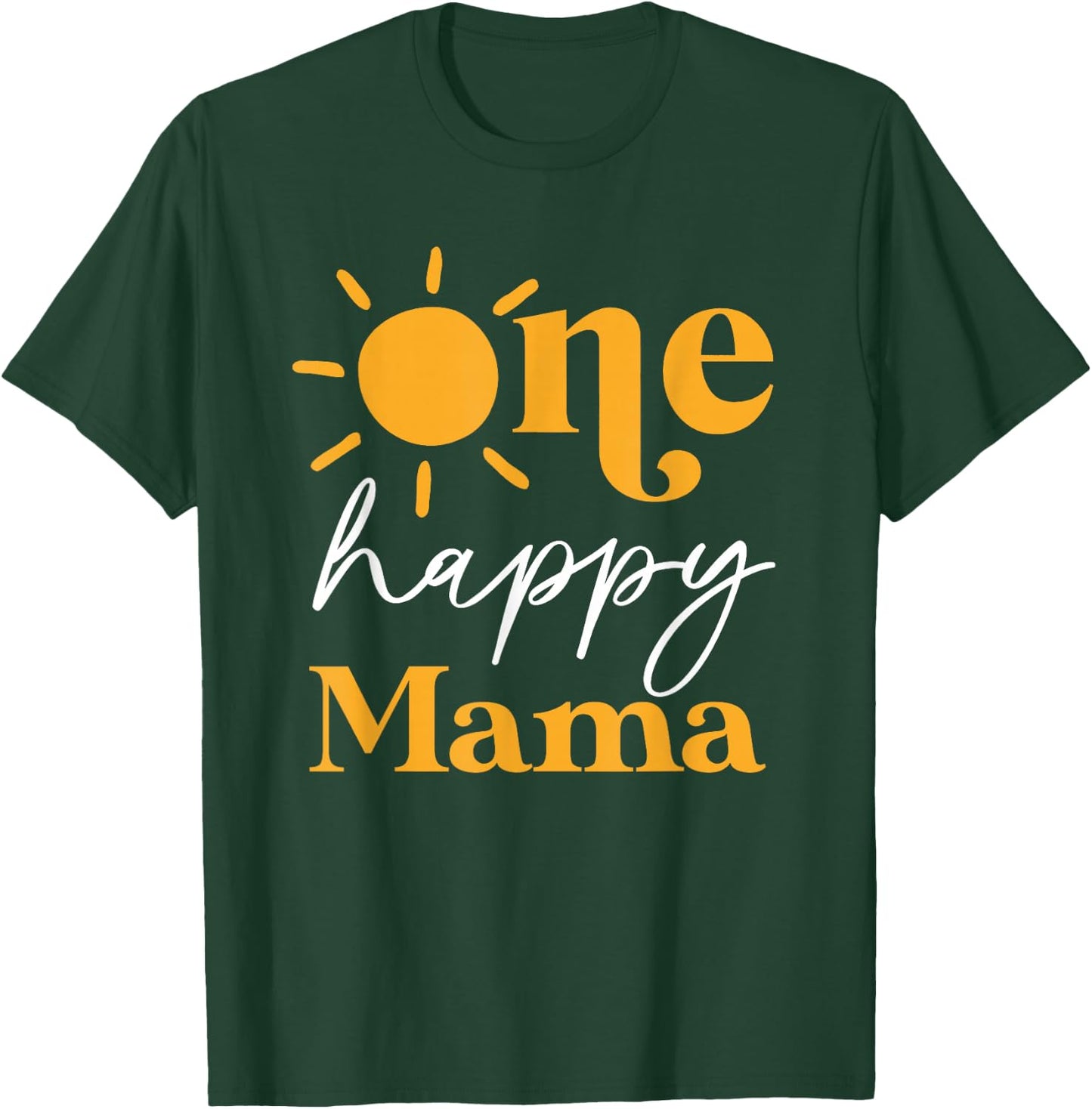 One Happy Mama of The Birthday First Trip Around the Sun T-Shirt - T-Shirt | Forest