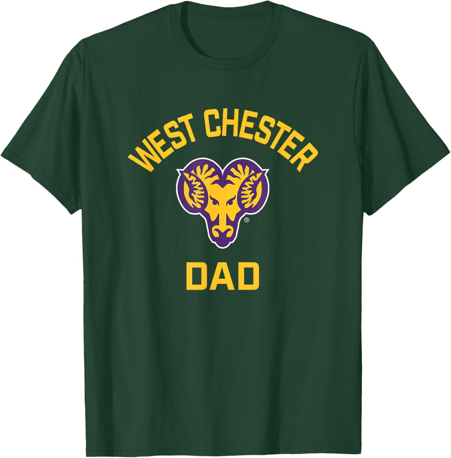 West Chester University Golden Rams Arched Dad T-Shirt - T-Shirt | Forest