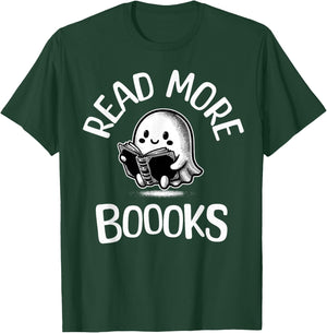 Vintage Halloween Teacher Women Reading Read More Books T-Shirt - T-Shirt | Forest