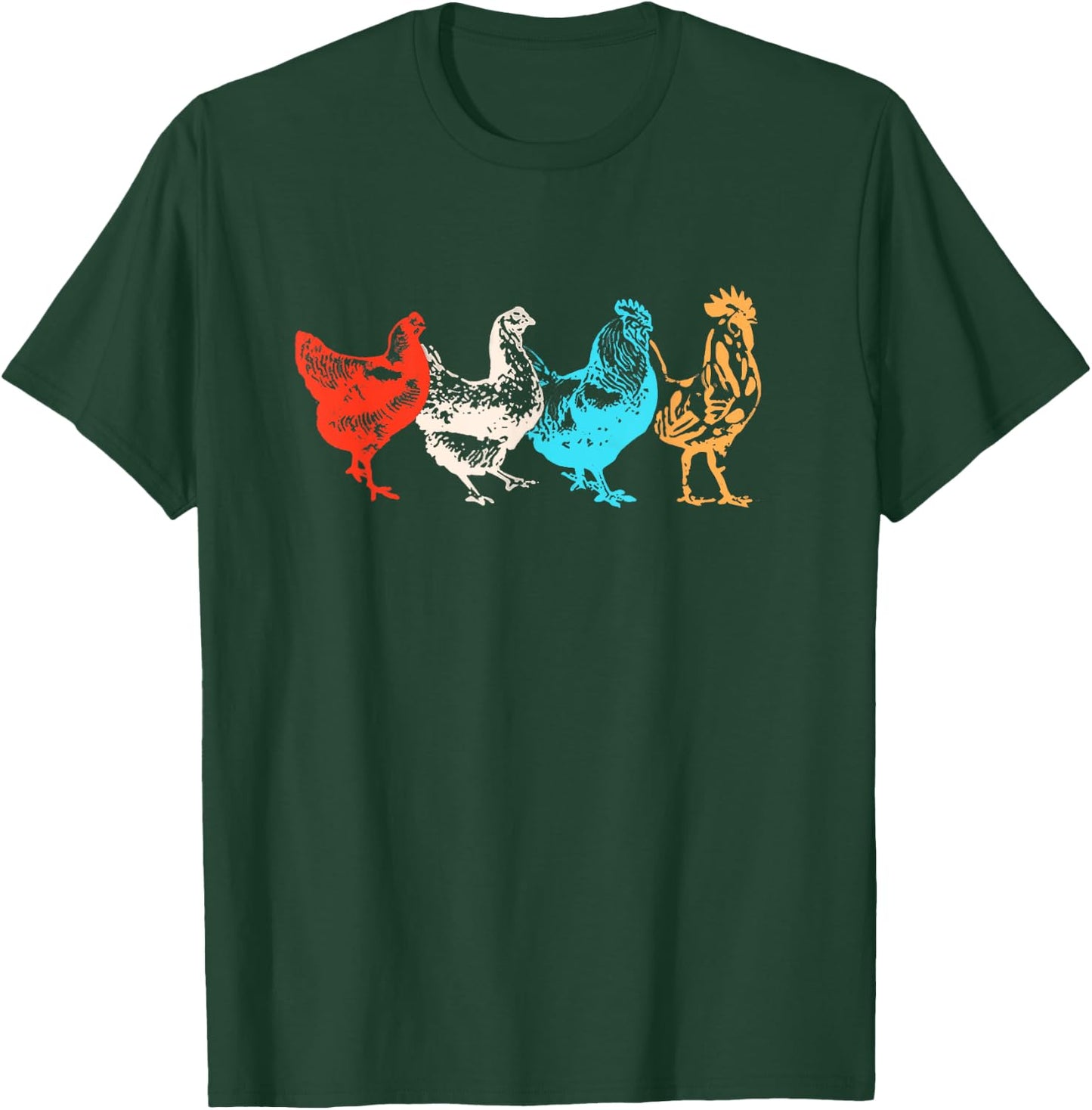 Chicken Shirt Women Girl Farm Funny Chicken Graphic T-Shirt - T-Shirt | Forest