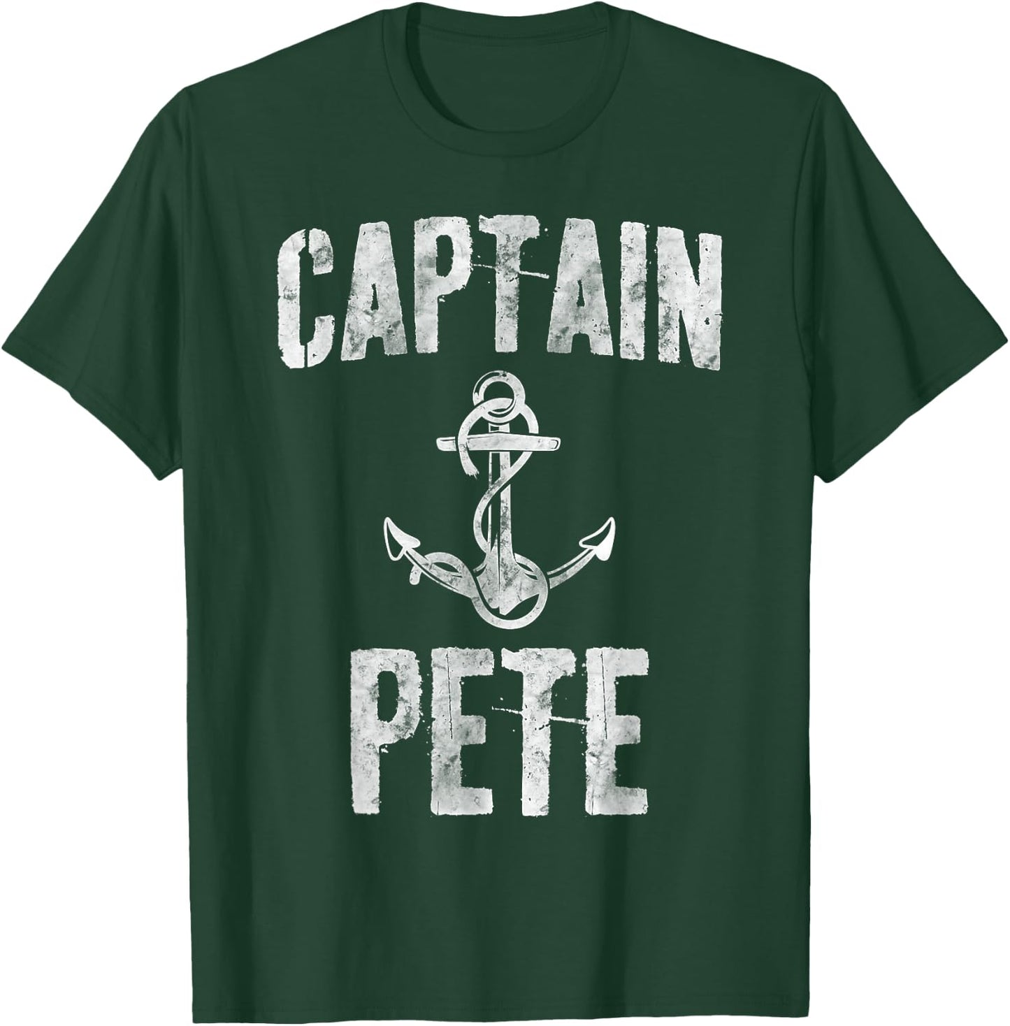 Funny Personalized Boating Shirt First Name Captain Pete T-Shirt - T-Shirt | Forest