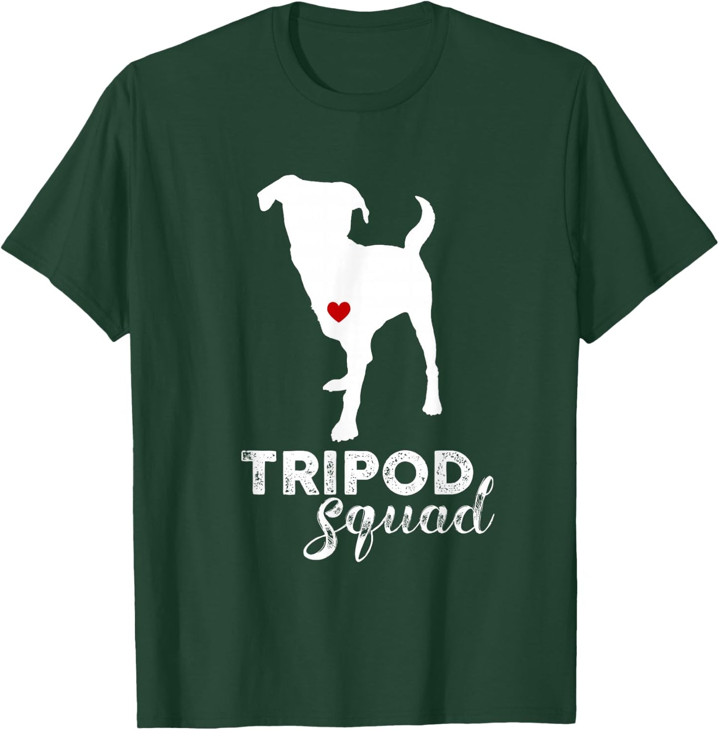 Original Sock Dogs Adult Tripod Dog , Black, Small, Short Sleeve, Cotton, Modern Sporty, Unique Amputation Awareness Theme, Enhanced Fit Construction T-Shirt - T-Shirt | Forest