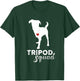 Original Sock Dogs Adult Tripod Dog , Black, Small, Short Sleeve, Cotton, Modern Sporty, Unique Amputation Awareness Theme, Enhanced Fit Construction T-Shirt - T-Shirt | Forest