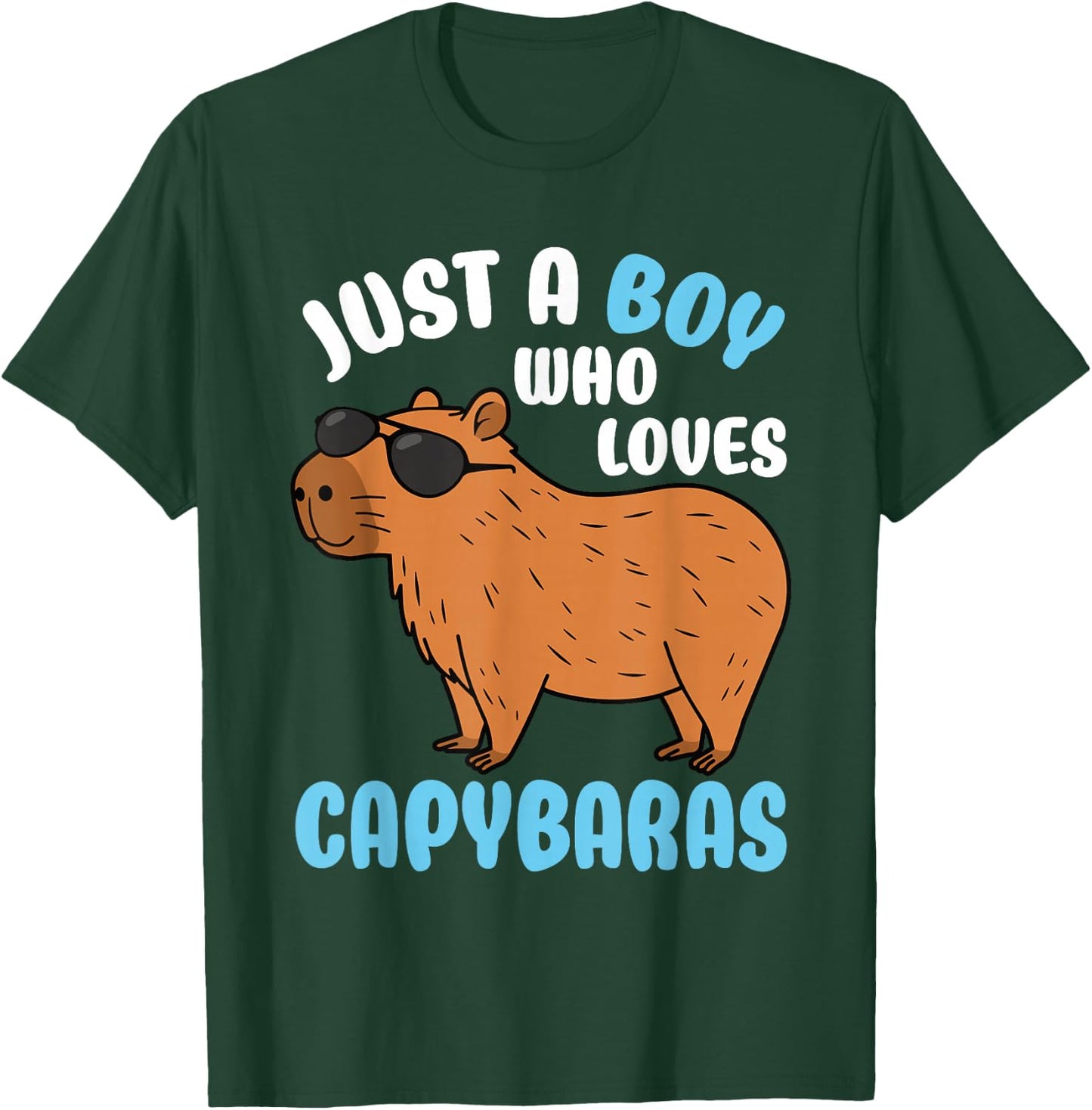 Just A Boy Who Loves Capybaras Rodent Capybara Lover T-Shirt - T-Shirt | Forest