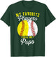 Funny My Favorite Baseball Softball Player Calls Me Pops T-Shirt - T-Shirt | Forest