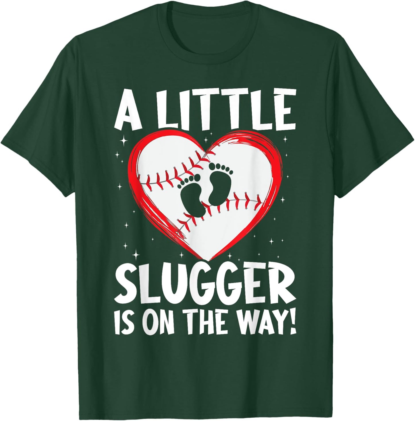 Baseball Pregnancy Announcement Spring Baby Rev T-Shirt - T-Shirt | Forest