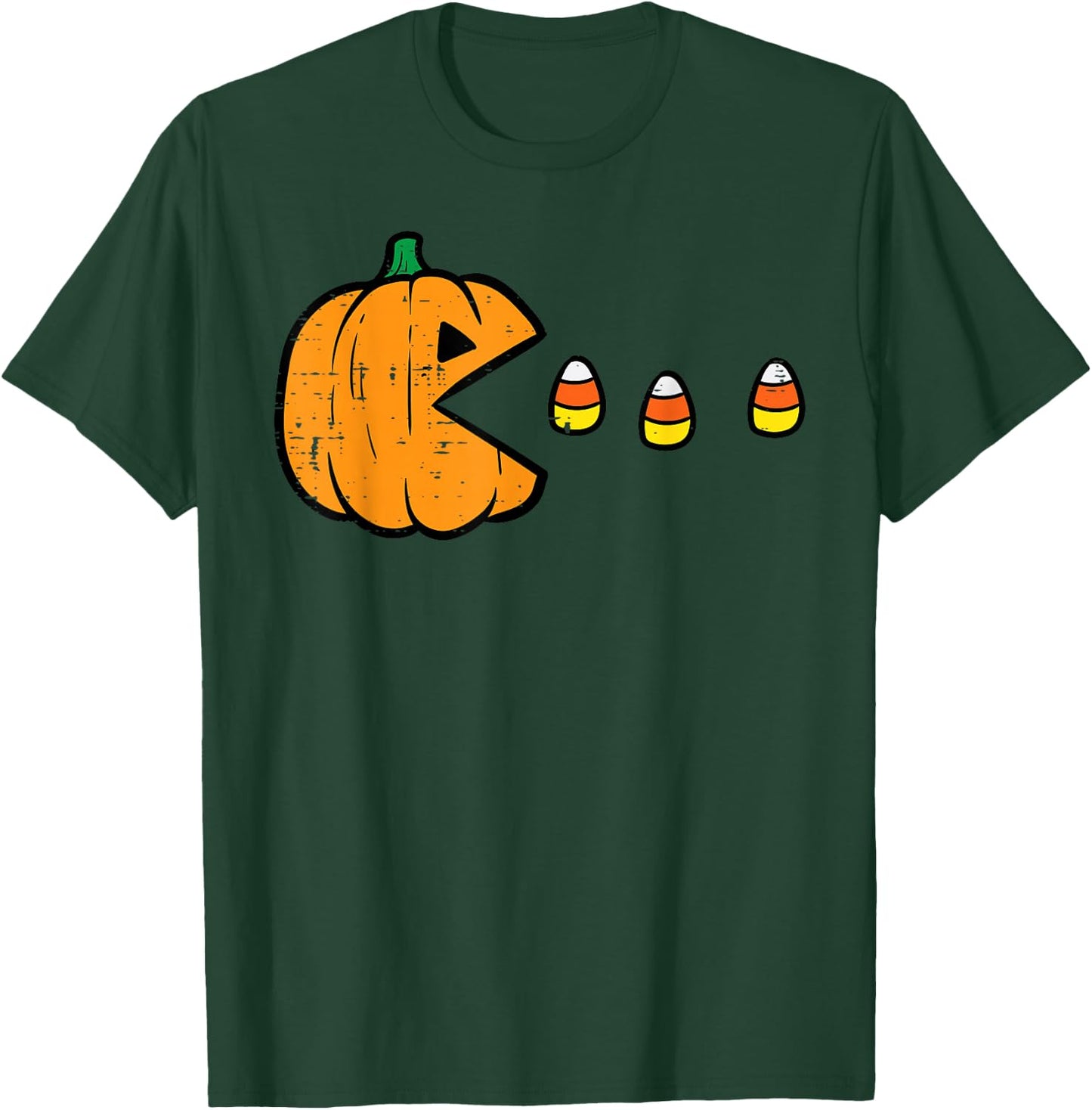 Halloween Video Game Eating Candy Corns Gaming Boys Kids Men T-Shirt - T-Shirt | Forest