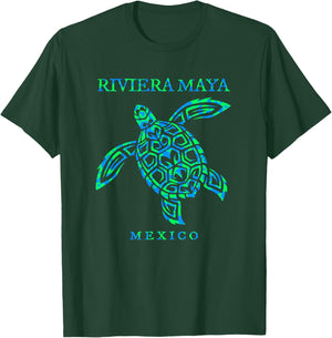 Riviera Maya Mexico Sea Turtle Boys Girls Vacation Souvenir T-Shirt - T-Shirt | Forest