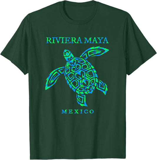 Riviera Maya Mexico Sea Turtle Boys Girls Vacation Souvenir T-Shirt - T-Shirt | Forest