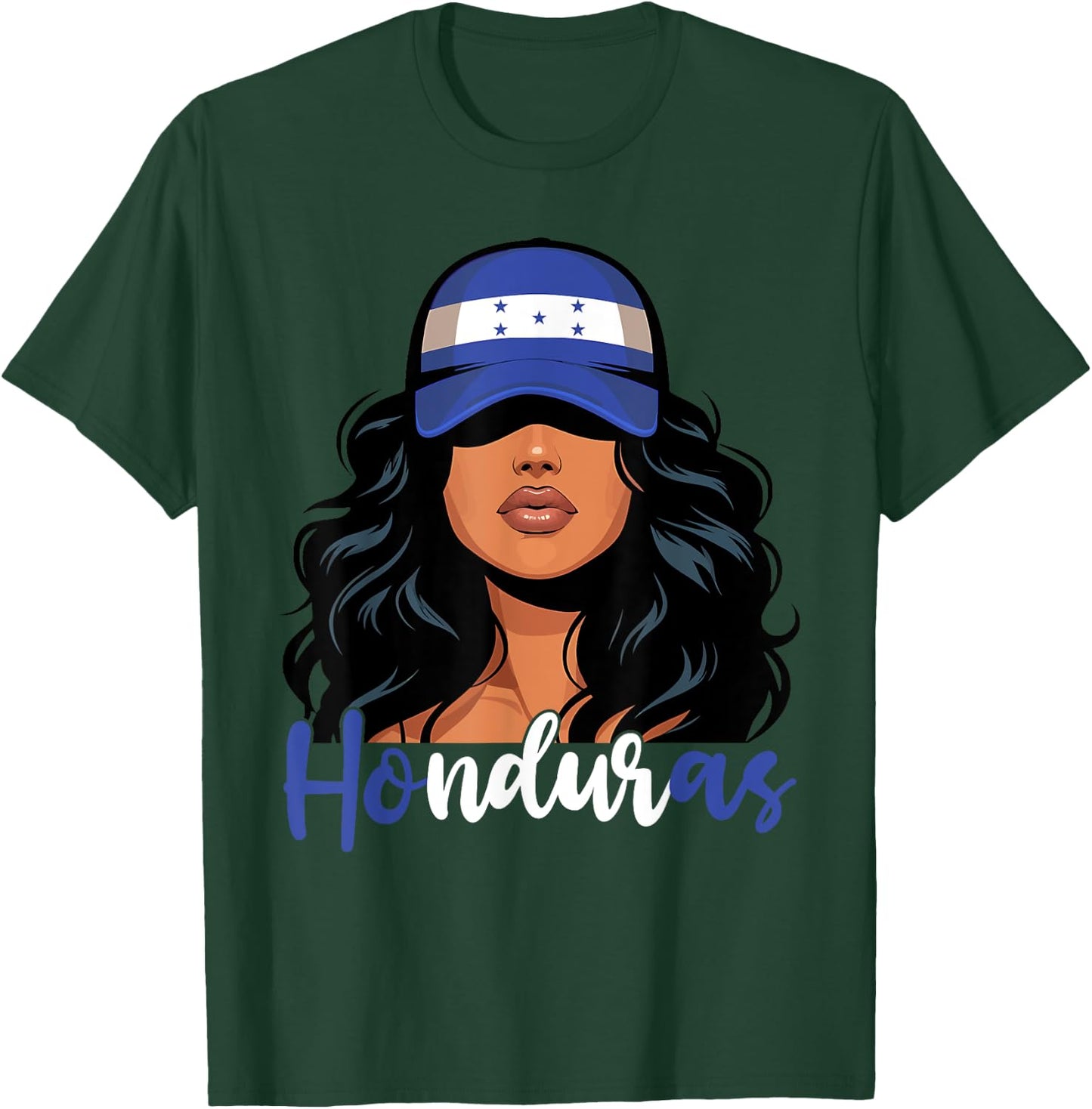 Honduran Girl Honduras Flag Proud Hondureña Women T-Shirt - T-Shirt | Forest