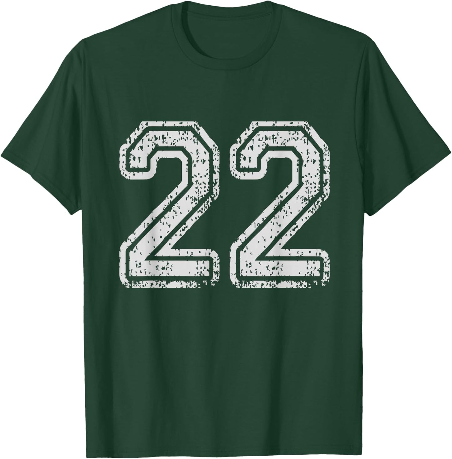 Team Jersey Uniforms Number 22 School Sports 22nd Birthday T-Shirt - T-Shirt | Forest