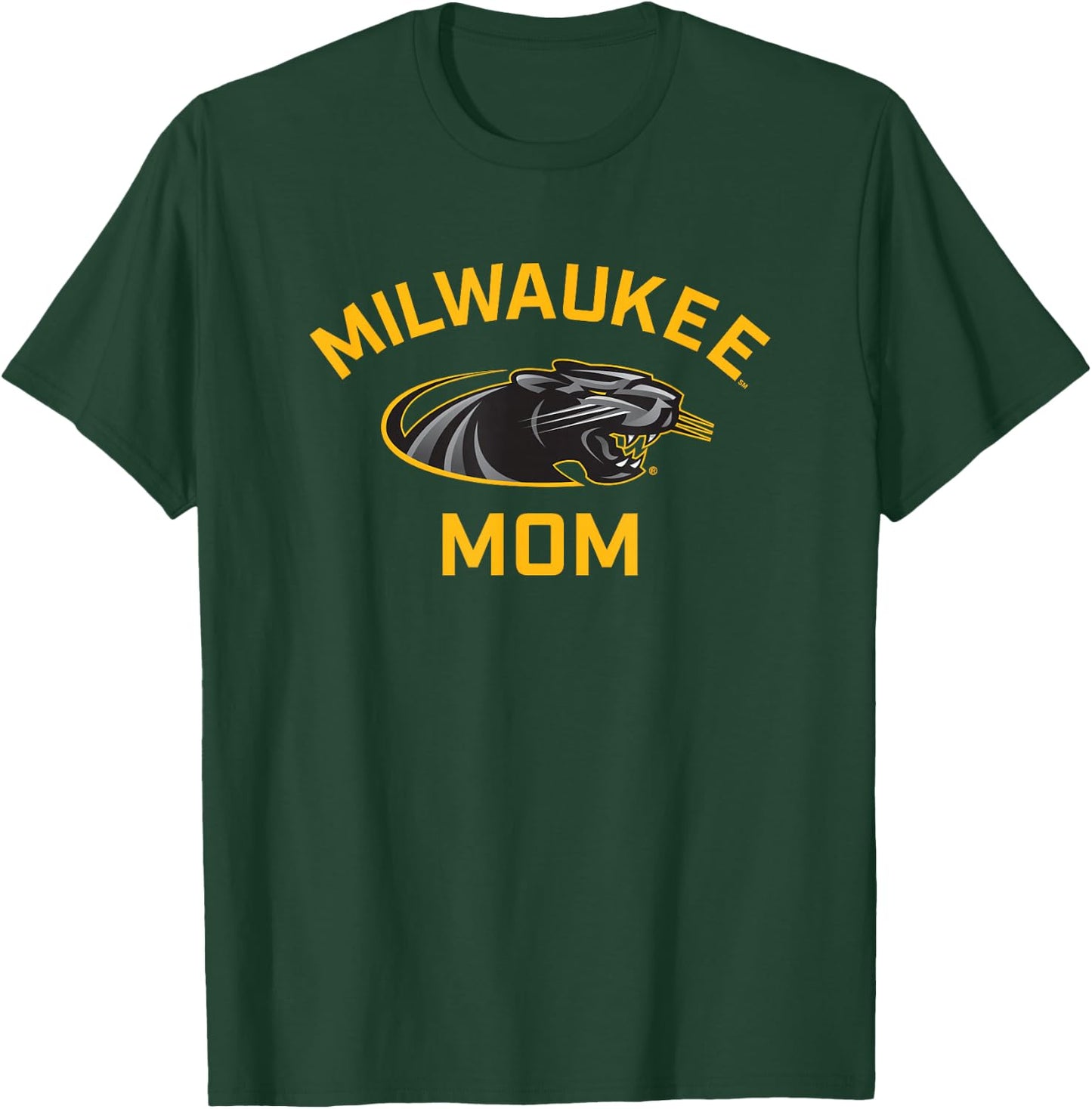 UW Milwaukee Panthers Arched Mom T-Shirt - T-Shirt | Forest