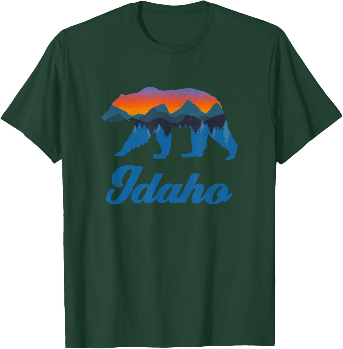 Vintage Idaho Power Bear Forest Grizzly Proud Outdoor Scenic T-Shirt - T-Shirt | Forest