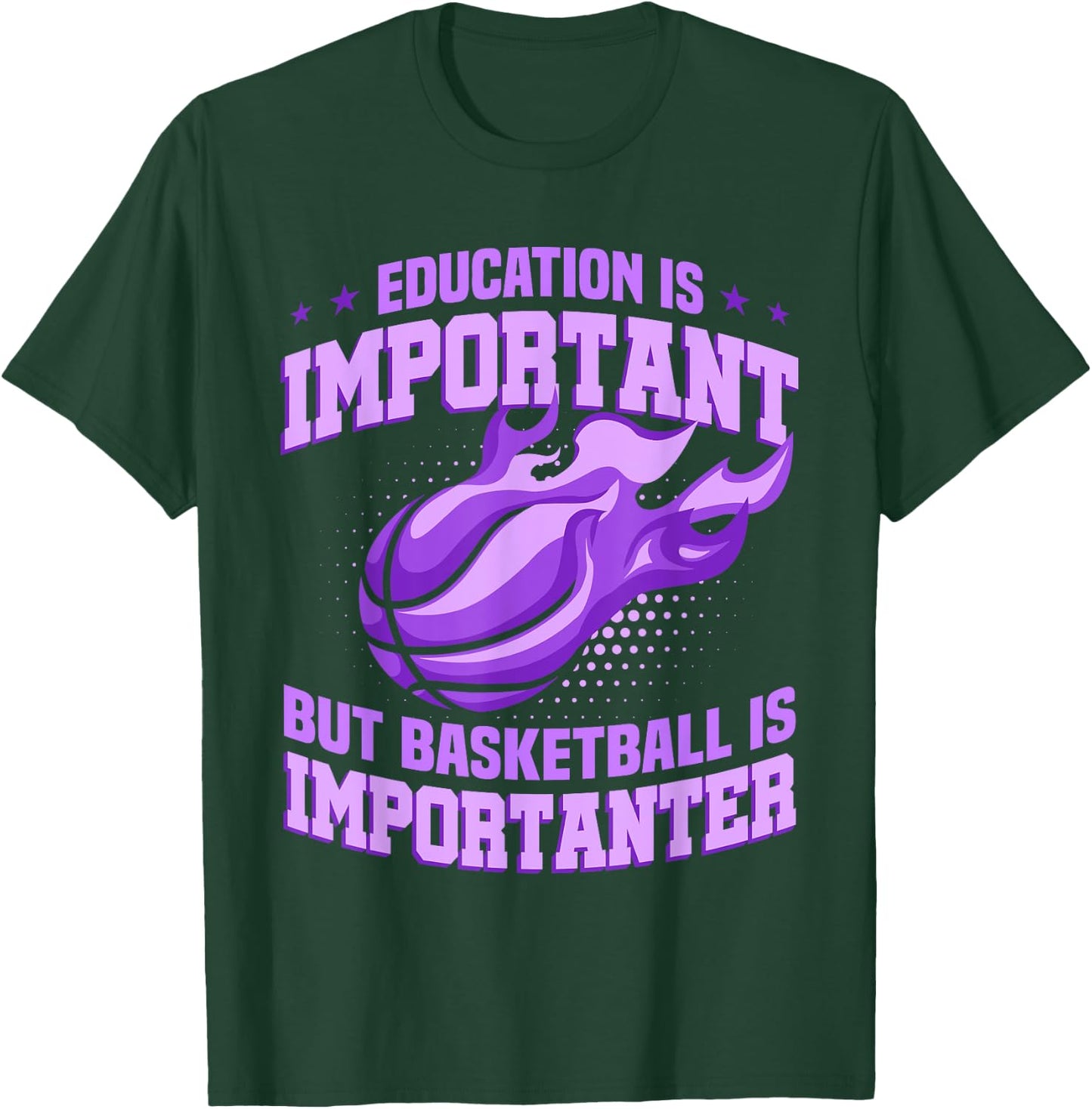 Basketball Girl Basketball Is Importanter T-Shirt - T-Shirt | Forest