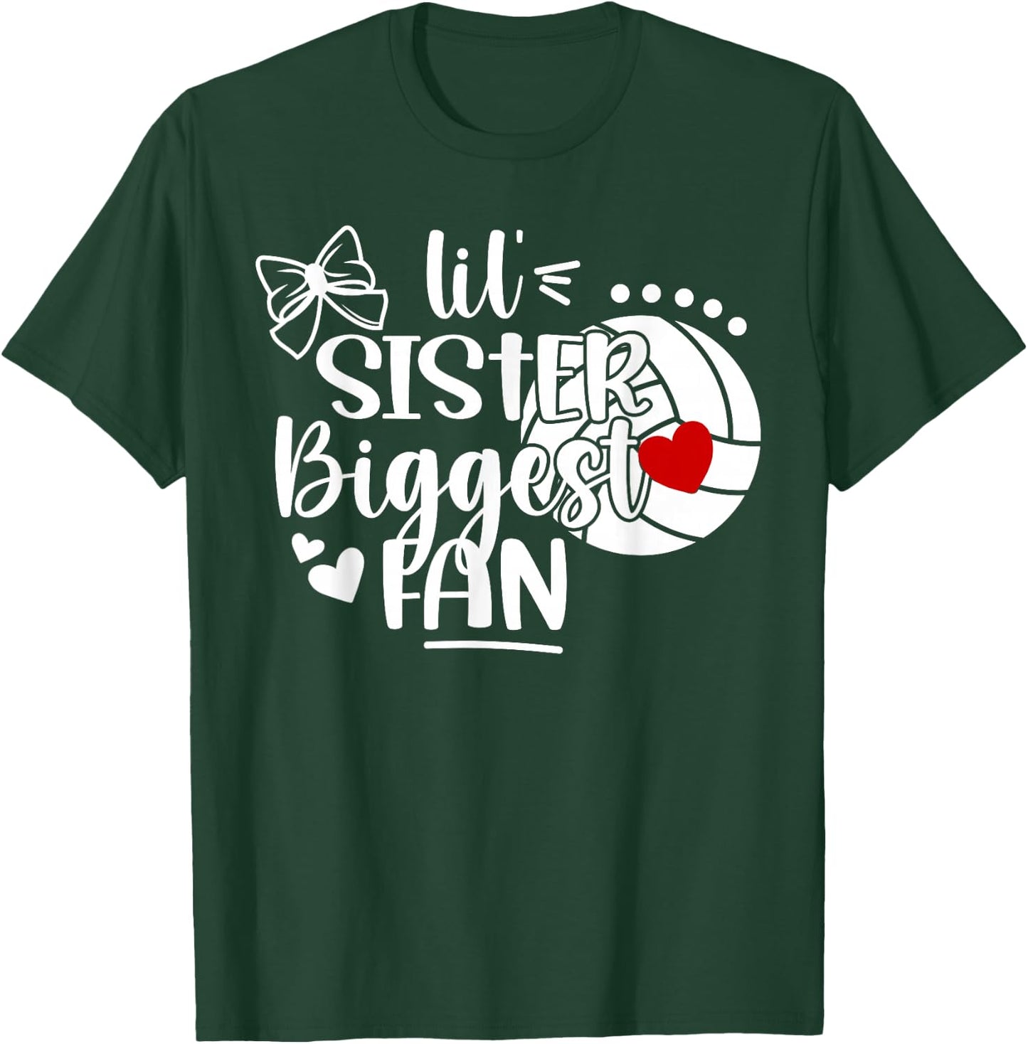 Lil' Sister Volleyball Sister Of A Volleyball Player T-Shirt - T-Shirt | Forest