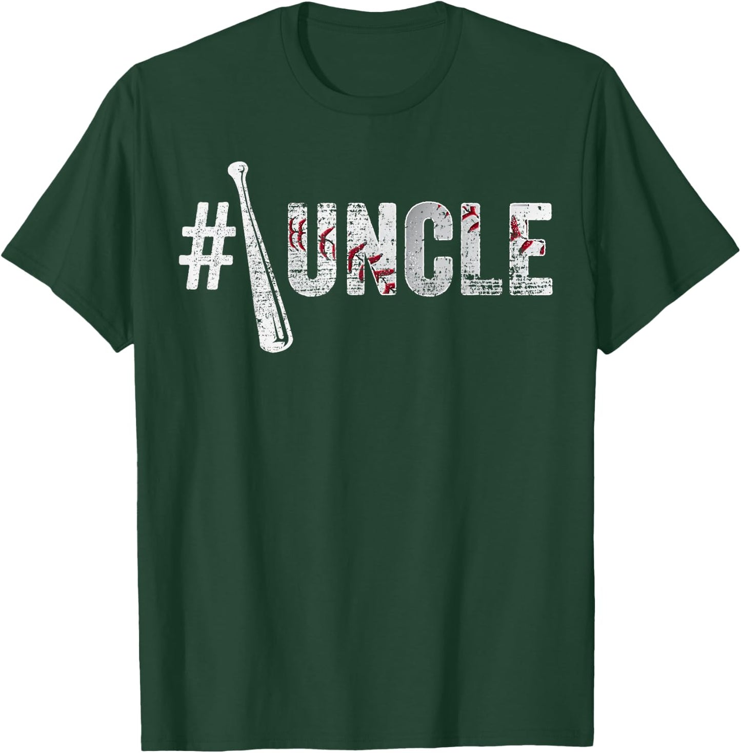 Number One Baseball Uncle Fathers Day Funny Baseball Uncle T-Shirt - T-Shirt | Forest