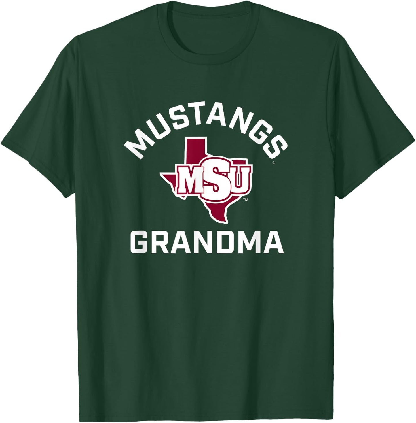 Midwestern State University Mustangs Arched Grandma T-Shirt - T-Shirt | Forest