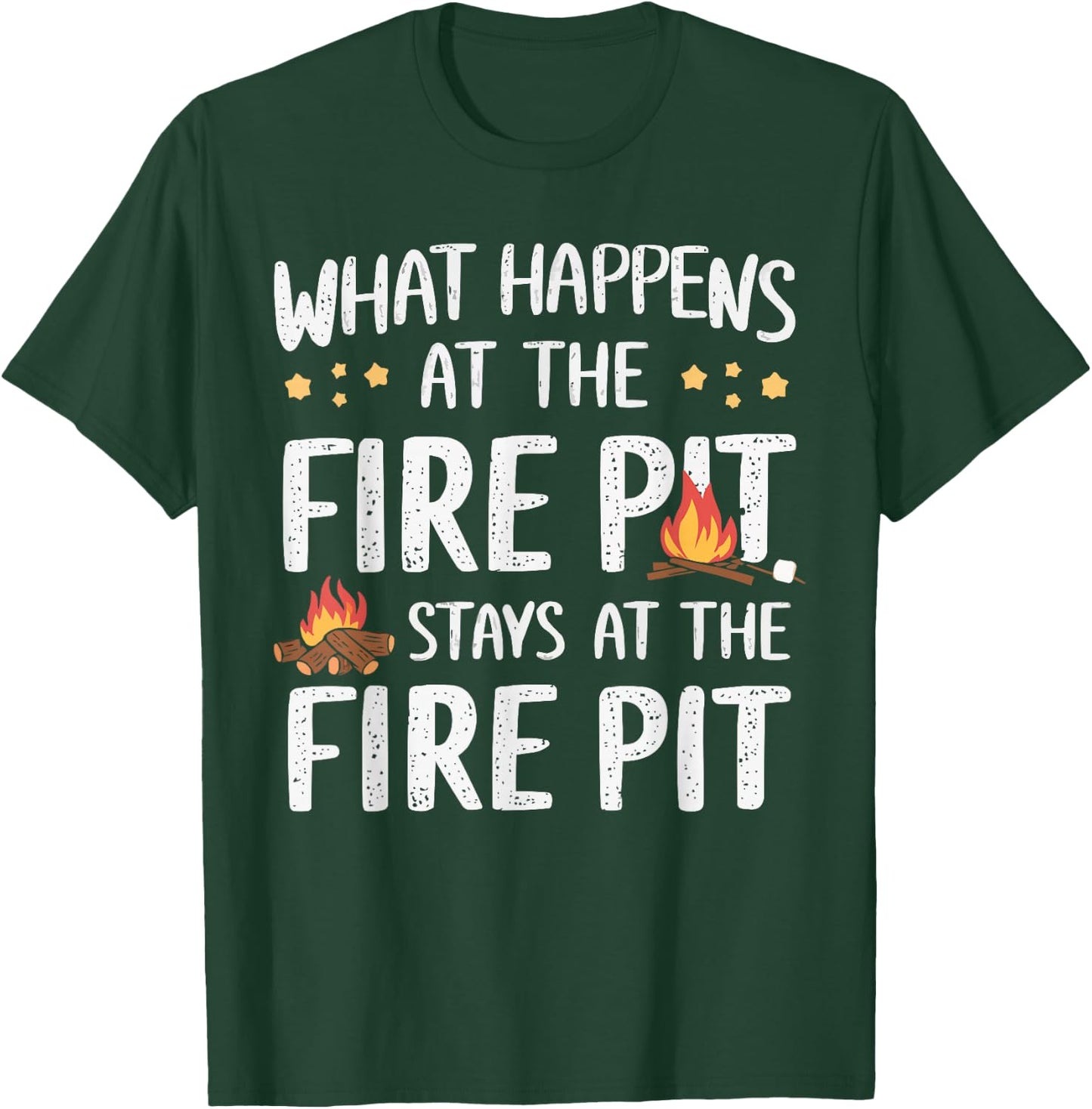 Firepit Outdoor Camp Fire Pit Camping Campfire T-Shirt - T-Shirt | Forest