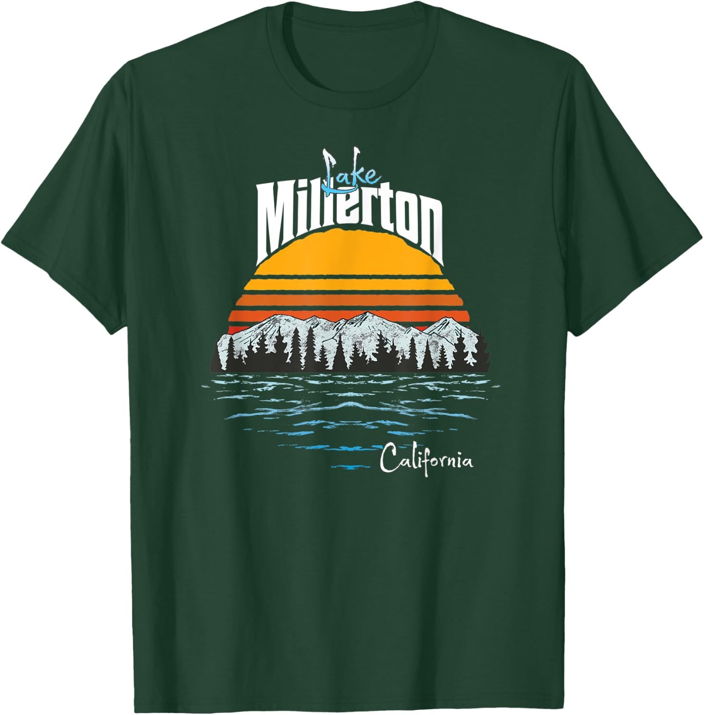 Vintage Lake Millerton California Souvenir T-Shirt - T-Shirt | Forest