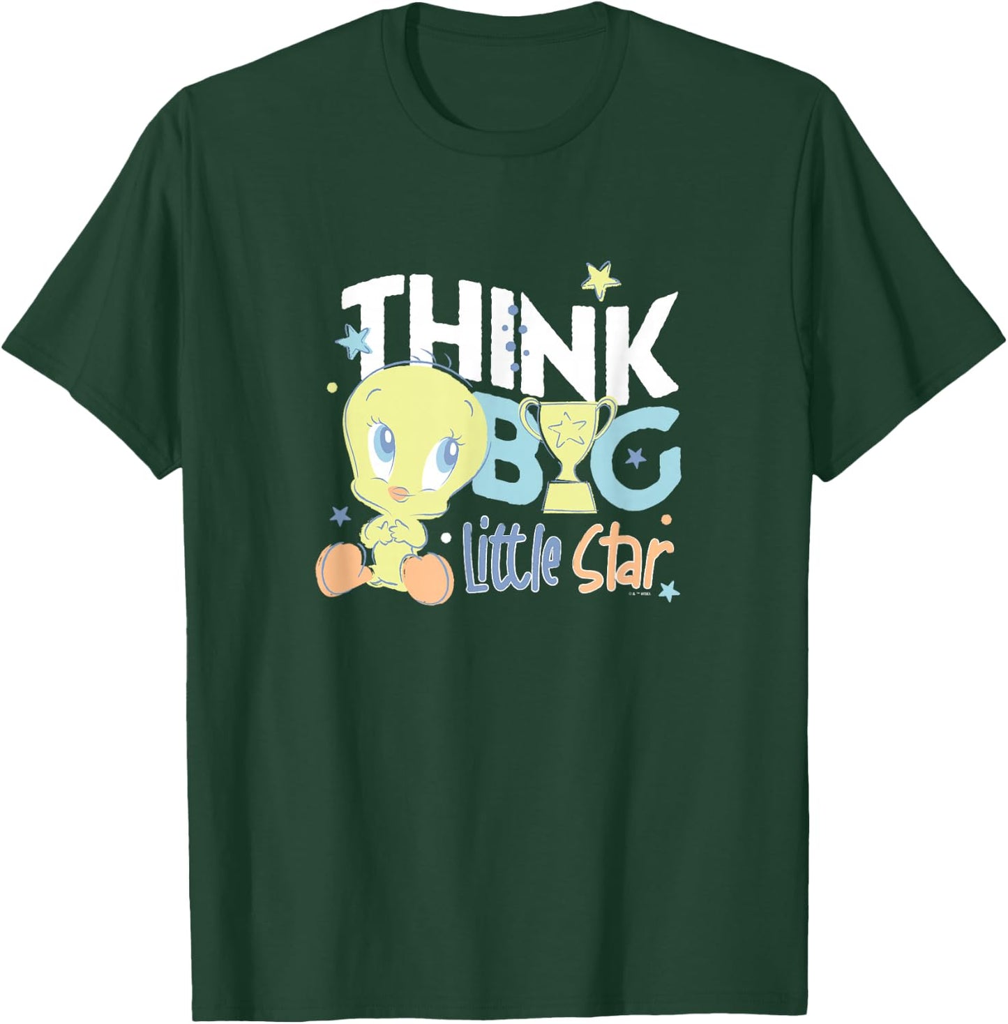Looney Tunes Think Big Little Star Tweety Bird Stars Logo T-Shirt - T-Shirt | Forest