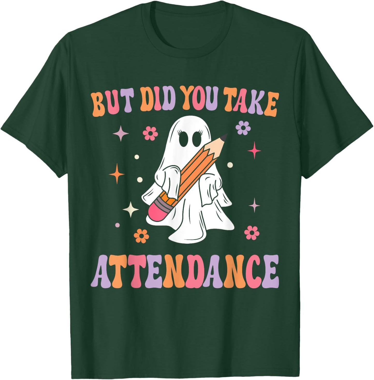 School Attendance Clerk Halloween Fun School Admin Secretary T-Shirt - T-Shirt | Forest