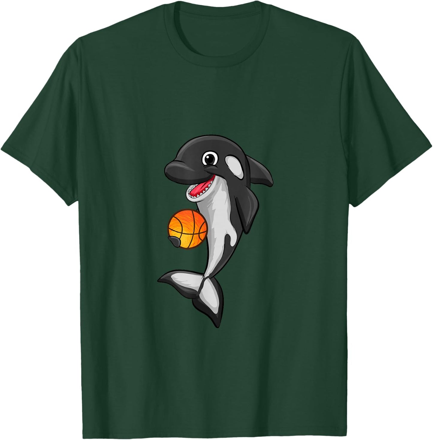 Basketball Love Killer Whale Orca Lover Animal Funny T-Shirt - T-Shirt | Forest