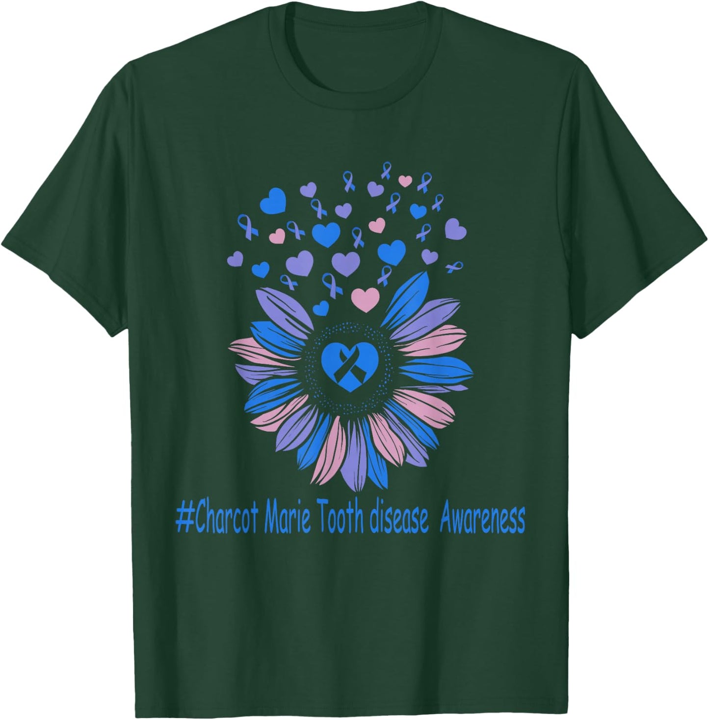 charcot marie tooth disease Awareness Sunflower T-Shirt - T-Shirt | Forest