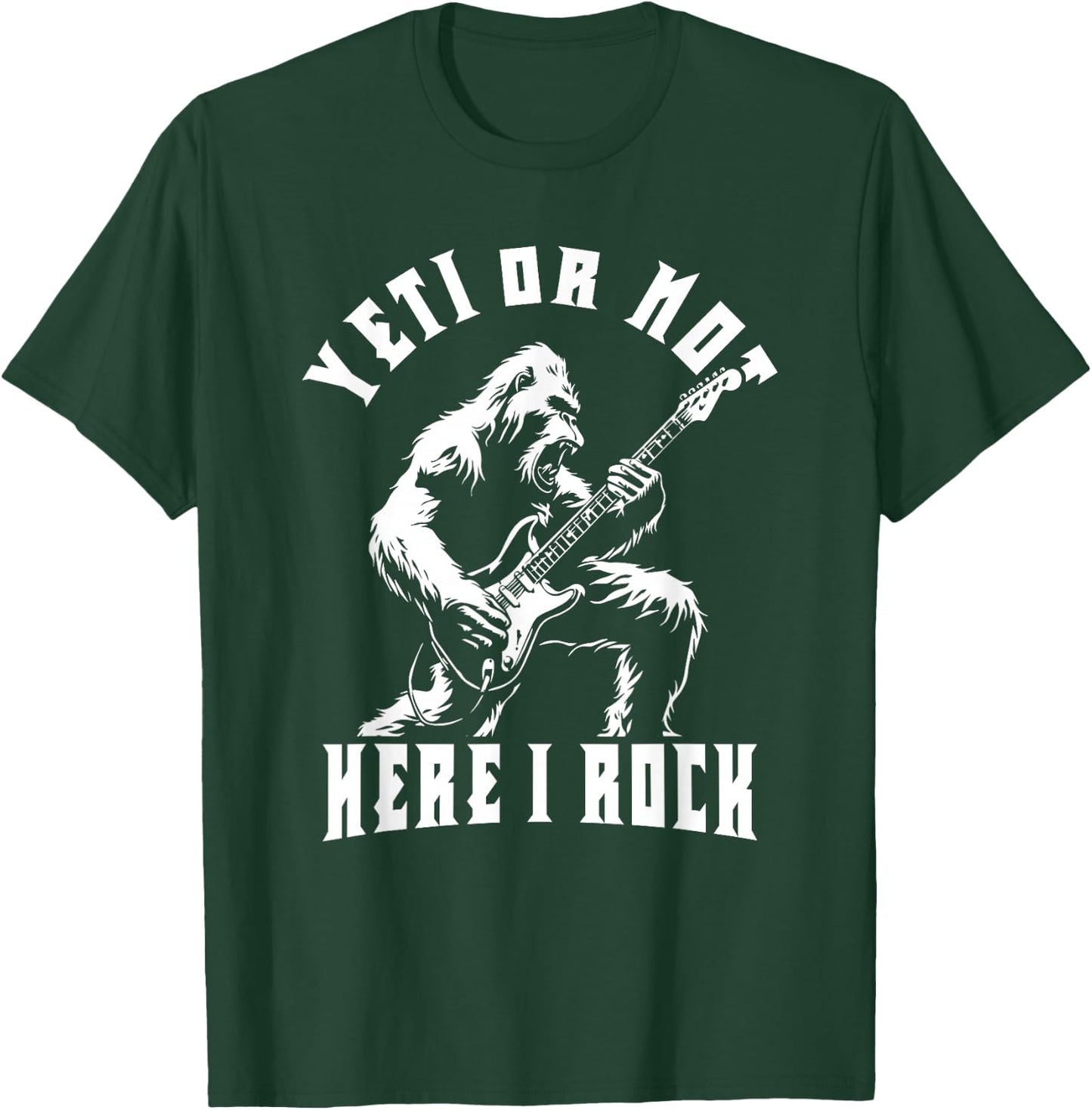Funny Rock And Roll Bigfoot T-Shirt - T-Shirt | Forest