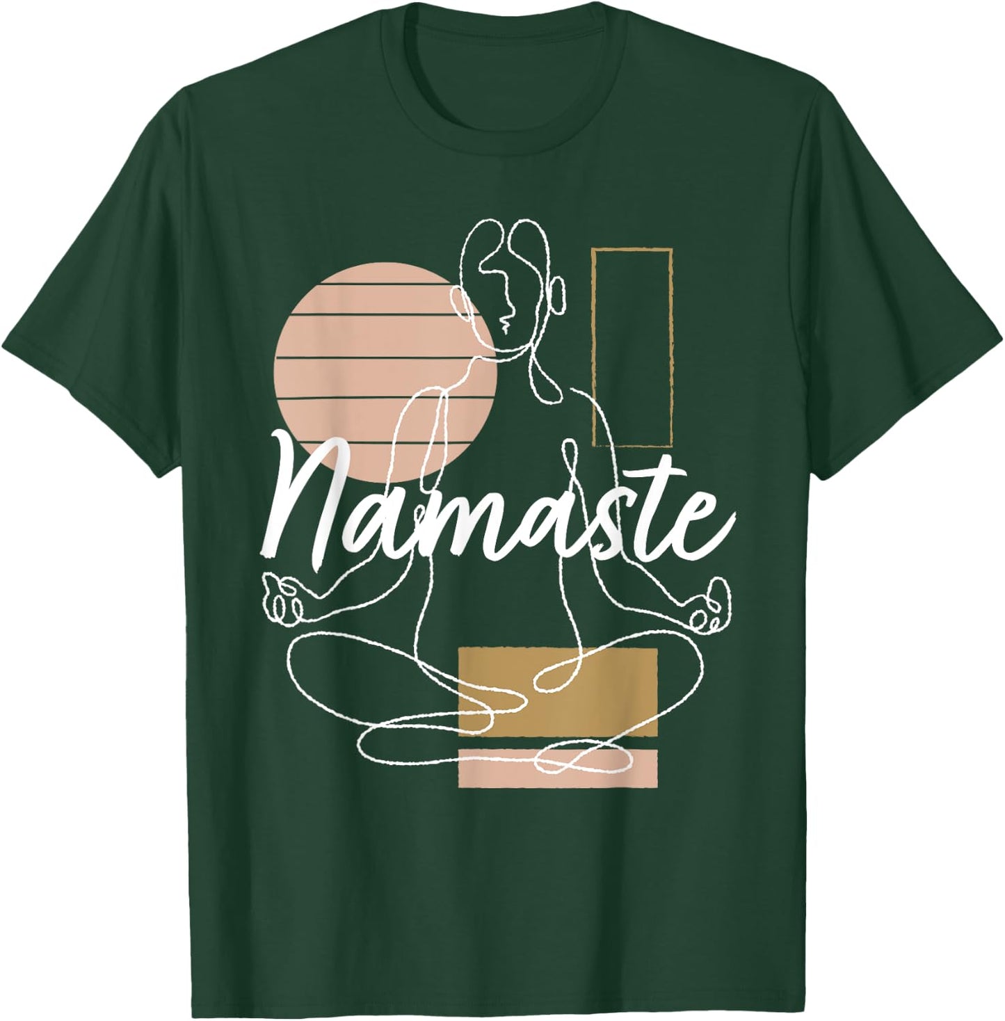 Namaste Girl Yoga Woman Yoga Meditation Yoga T-Shirt - T-Shirt | Forest