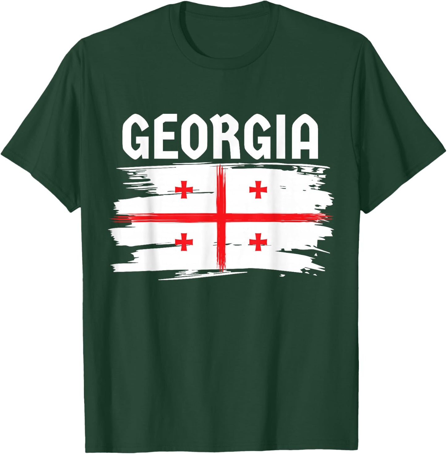 Georgia Country Flag, Georgian T-Shirt - T-Shirt | Forest