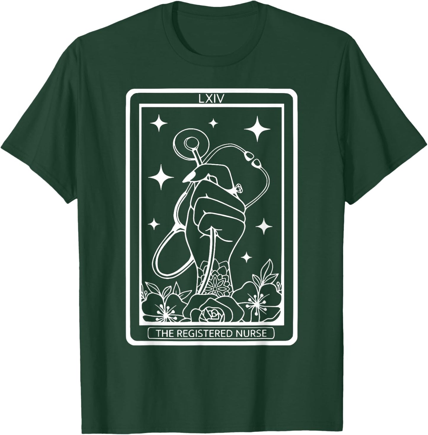 The Registered Nurse Tarot Card RN Stethoscope Witchy Nurse T-Shirt - T-Shirt | Forest
