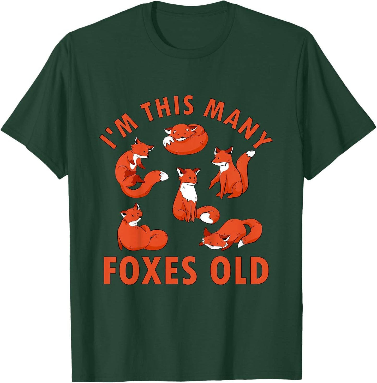 Kids 6 Year Old Foxes Old Animal Fox 6th Birthday Kids T-Shirt - T-Shirt | Forest