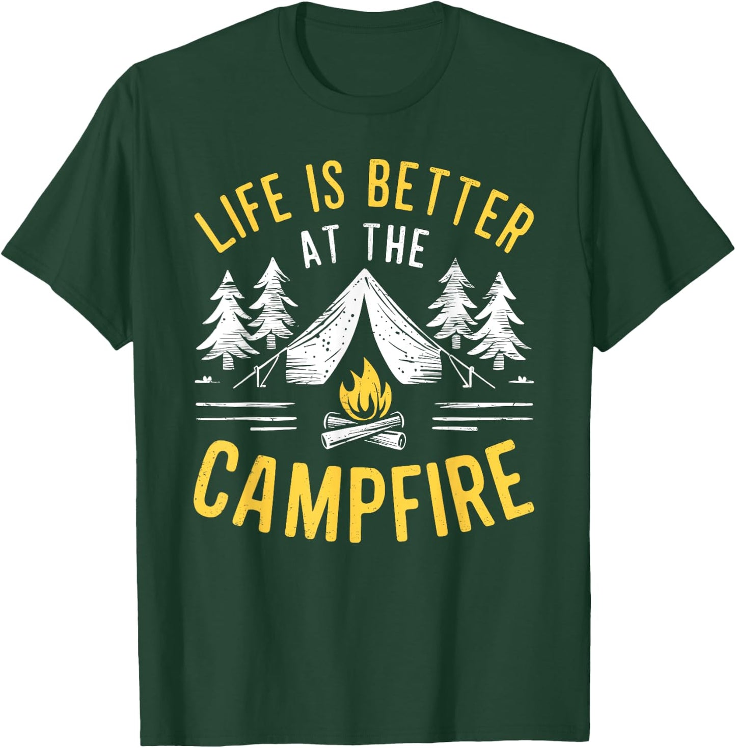 Camping Campfire Outdoor Nature Lover Gift: & T-Shirt - T-Shirt | Forest