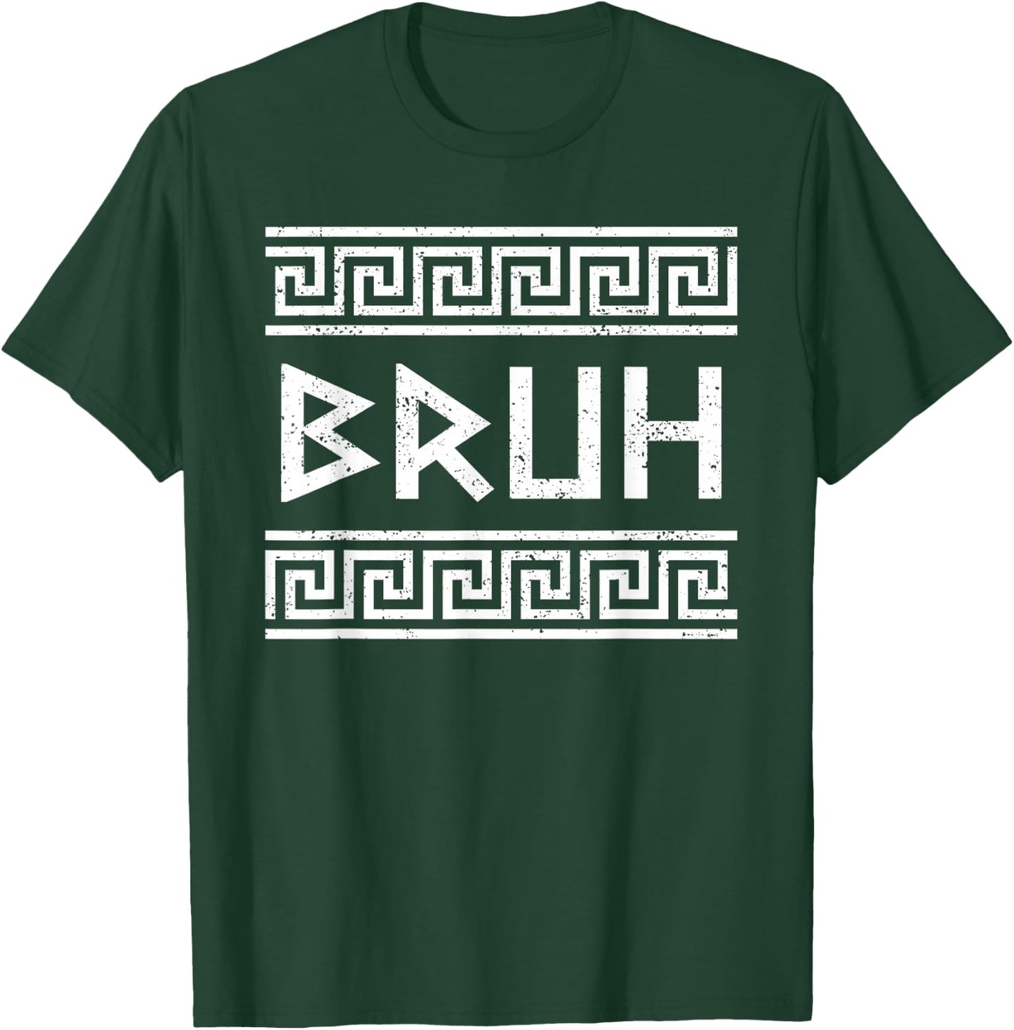 Bruh Greek Pride Greece Flag Greek Party Funny Greek Bruh T-Shirt - T-Shirt | Forest