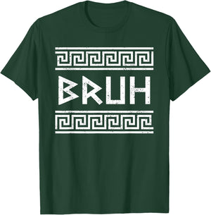 Bruh Greek Pride Greece Flag Greek Party Funny Greek Bruh T-Shirt - T-Shirt | Forest