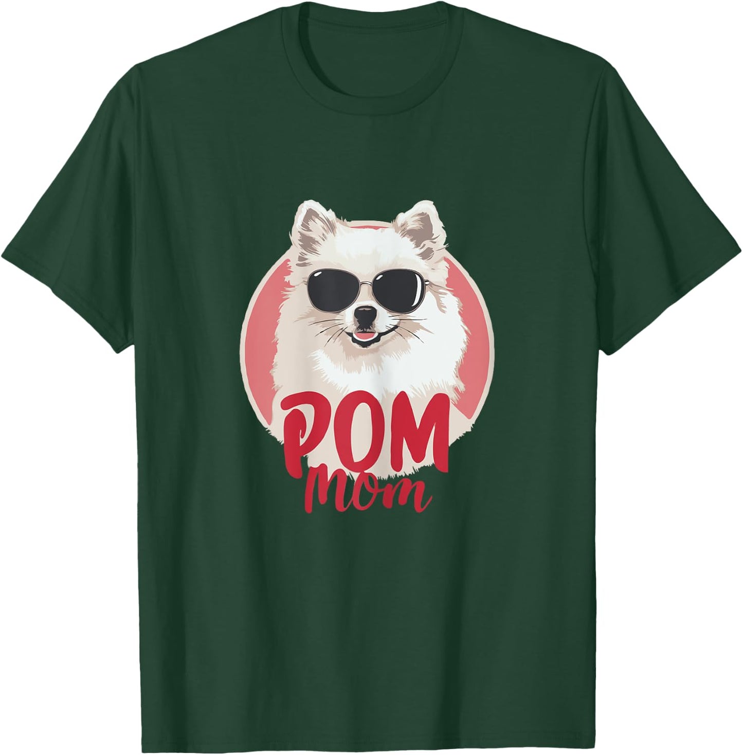 POM MOM | Dog owner Pomeranian gift dogs funny T-Shirt - T-Shirt | Forest