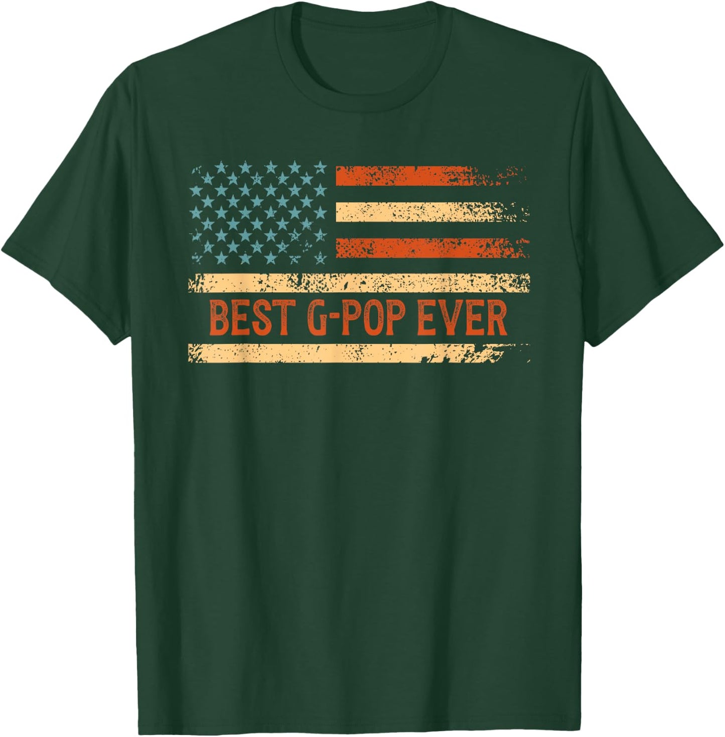 Best G-Pop Grandpa - Men's Black Flag Father's Day - Small - - Short Sleeve T-Shirt - T-Shirt | Forest