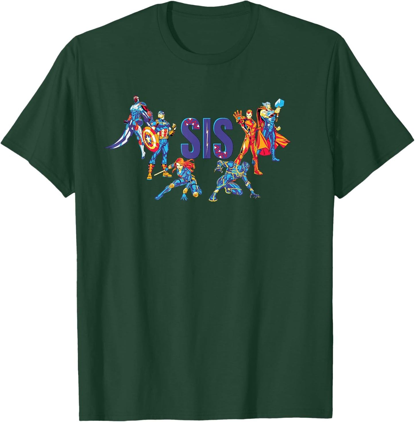 Marvel Super Heroes Avengers Family Vacation Trip Sis T-Shirt - T-Shirt | Forest