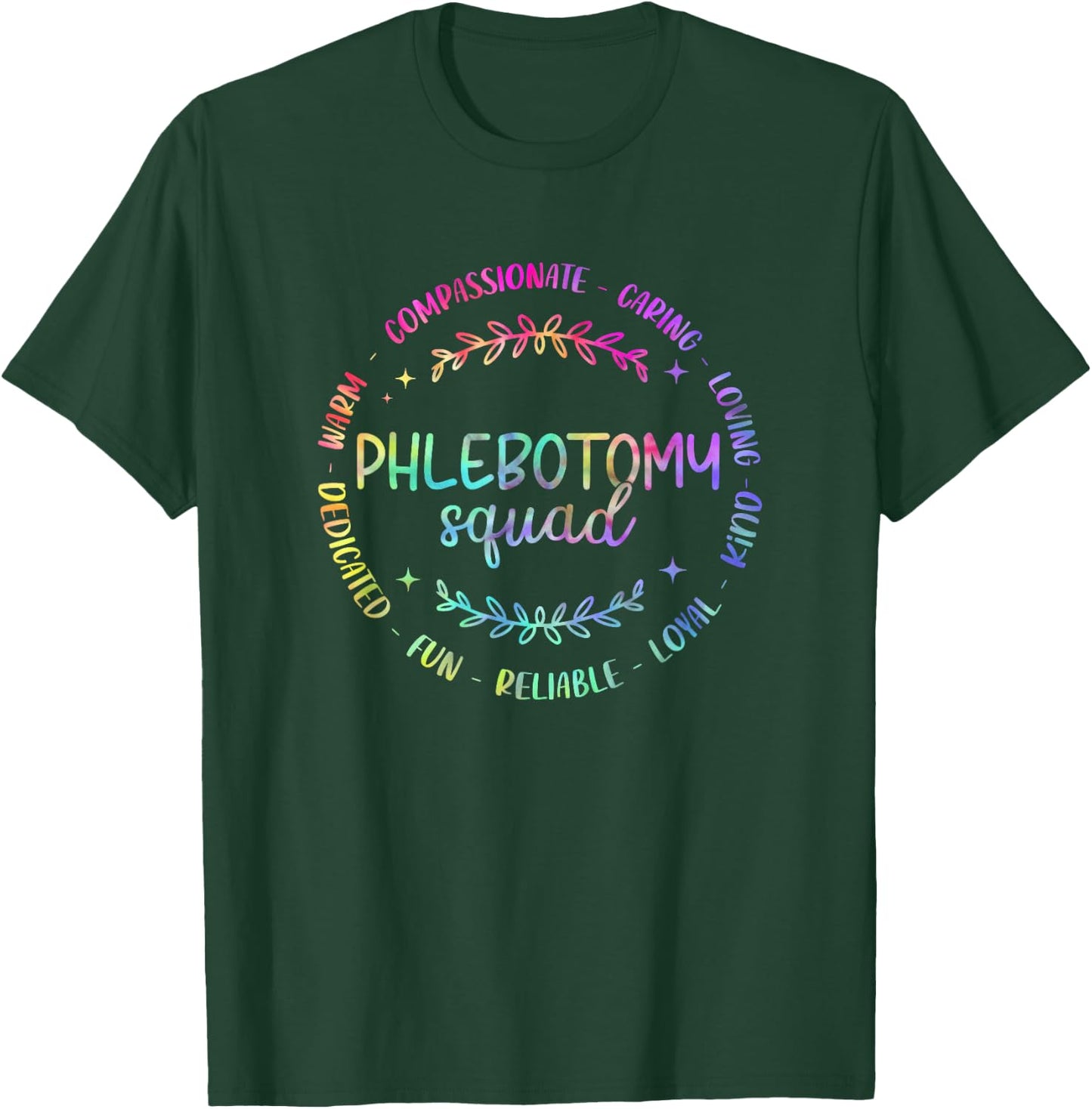 Phlebotomy Squad Phlebotomist Tie Dye Design For Nurse T-Shirt - T-Shirt | Forest