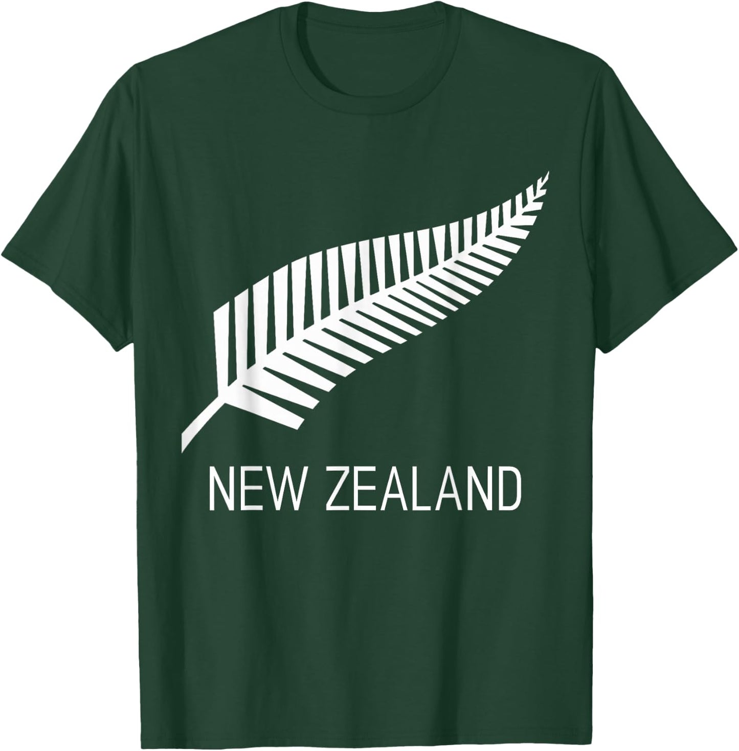 Black New Zealand Fern Shirt Black Proud Kiwi NZ Rugby T-Shirt - T-Shirt | Forest