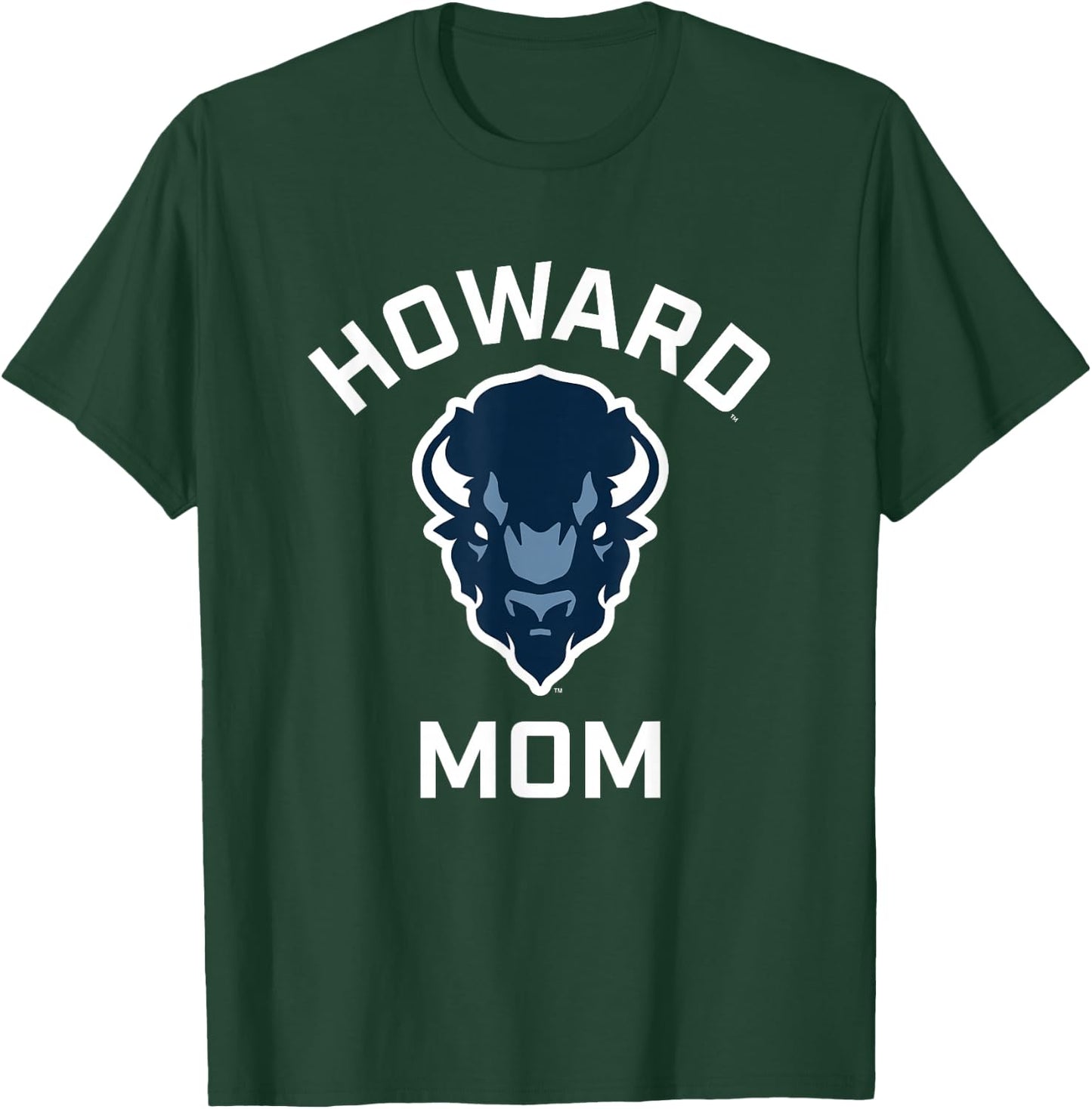 Howard University Bison Arched Mom T-Shirt - T-Shirt | Forest