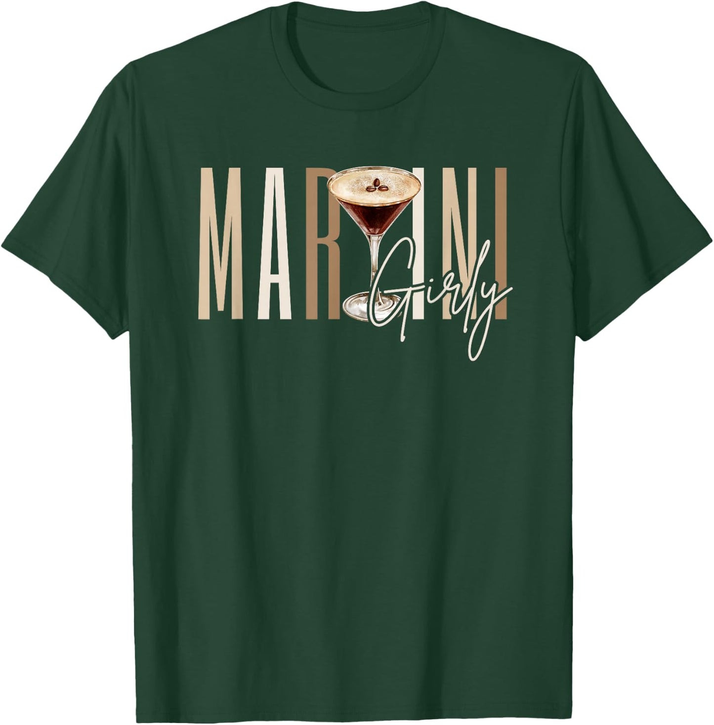 Martini Girly Espresso Martini Time Caffeine Vintage T-Shirt - T-Shirt | Forest