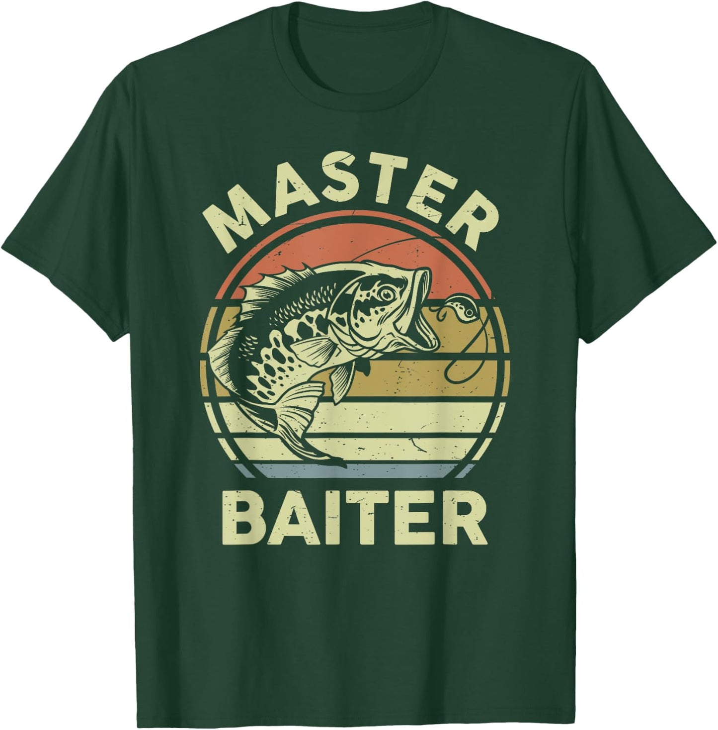 Fishing-Shirt Master-Baiter Funny Dad Grandpa T-Shirt - T-Shirt | Forest