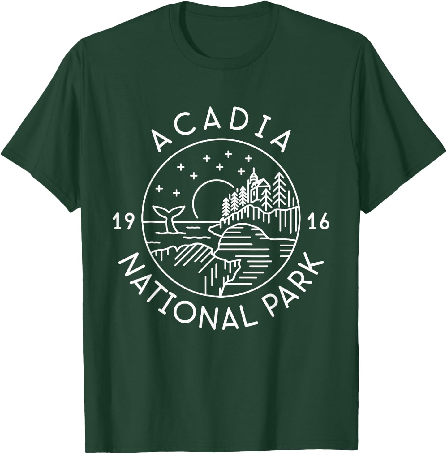 Acadia National Park 1916 Maine Bar Harbor T-Shirt - T-Shirt | Forest